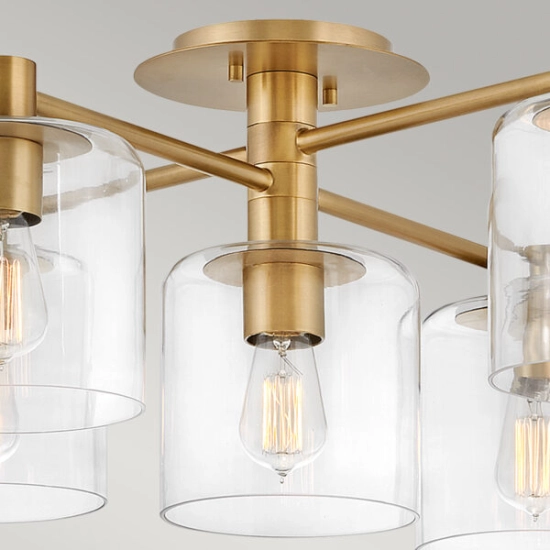 Półplafon Axel – 7 źródeł światła – Stary mosiądz QN-AXEL7-HB Elstead Lighting