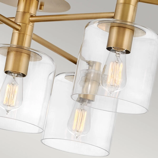 Półplafon Axel – 7 źródeł światła – Stary mosiądz QN-AXEL7-HB Elstead Lighting