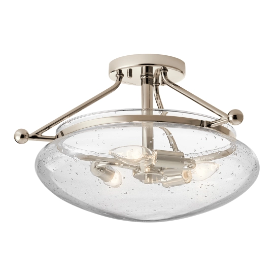kinkiecik.pl Półplafon Belle – 3 źródła światła – Polerowany nikiel QN-BELLE-SF-PN Elstead Lighting