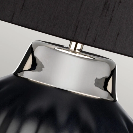 Lampa stołowa Bexley – 1 źródło światła – Czarna/ Polerowany nikiel QN-BEXLEY-TL-BKPN Elstead Lighting