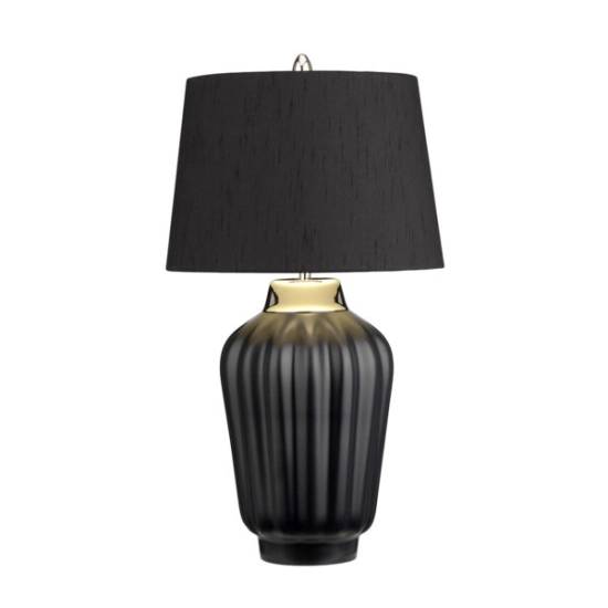 Lampa stołowa Bexley – 1 źródło światła – Czarna/ Polerowany nikiel QN-BEXLEY-TL-BKPN Elstead Lighting