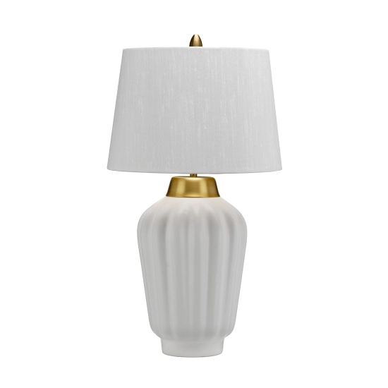 kinkiecik.pl Lampa stołowa Bexley – 1 źródło światła – Biała/ Szczotkowany mosiądz QN-BEXLEY-TL-WBB Elstead Lighting