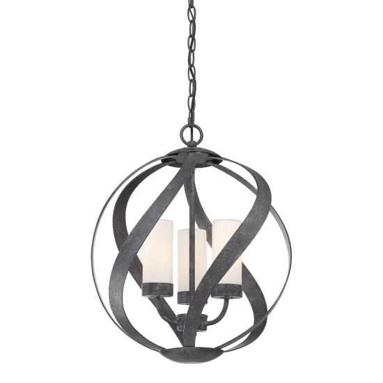 Latarnia wisząca Blacksmith – 3 źródła światła QN-BLACKSMITH-3P-OBK IP44 Elstead Lighting