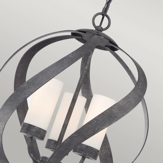 Latarnia wisząca Blacksmith – 3 źródła światła QN-BLACKSMITH-3P-OBK IP44 Elstead Lighting