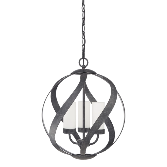 Latarnia wisząca Blacksmith – 3 źródła światła QN-BLACKSMITH-3P-OBK IP44 Elstead Lighting
