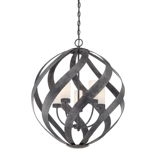 Latarnia wisząca Blacksmith – 5 źródeł światła QN-BLACKSMITH-5P-OBK IP44 Elstead Lighting