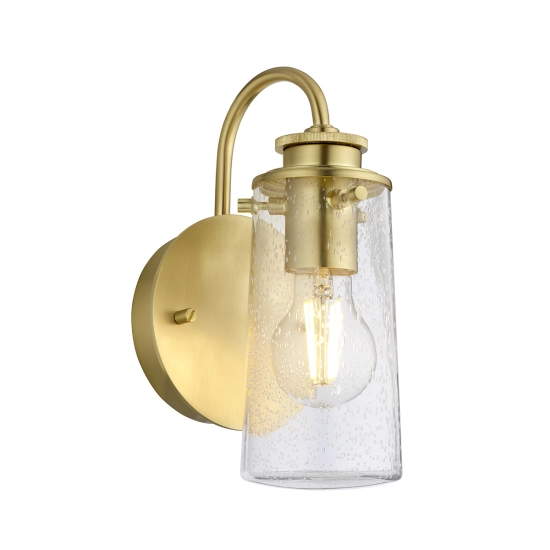kinkiecik.pl Kinkiet Braelyn – 1 źródło światła – Szczotkowany mosiądz QN-BRAELYN1-BB Elstead Lighting
