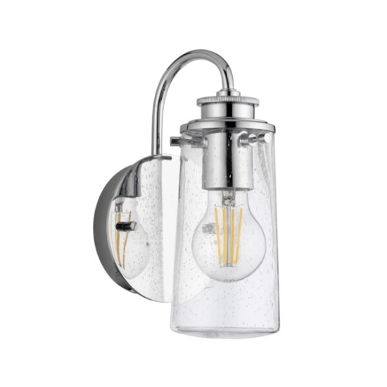 Kinkiet Braelyn – 1 źródło światła – Polerowany chrom QN-BRAELYN1-PC Elstead Lighting