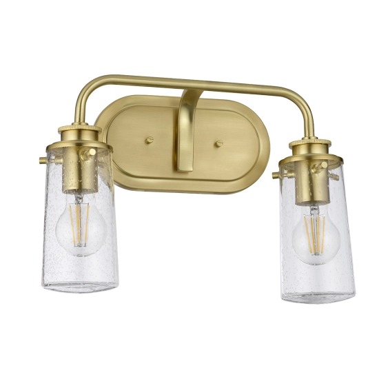 Kinkiet Braelyn – 2 źródła światła – Szczotkowany mosiądz QN-BRAELYN2-BB Elstead Lighting