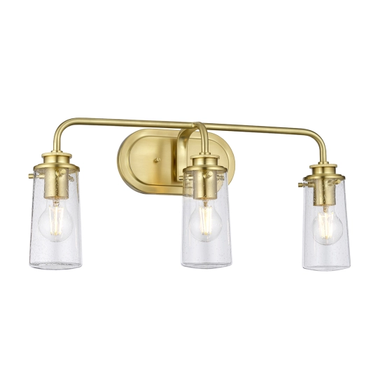 kinkiecik.pl Kinkiet Braelyn – 3 źródła światła – Szczotkowany mosiądz QN-BRAELYN3-BB Elstead Lighting