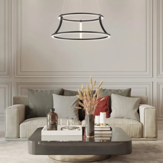 Żyrandol Cadoux – Matowa czerń QN-CADOUX-P-BK Elstead Lighting