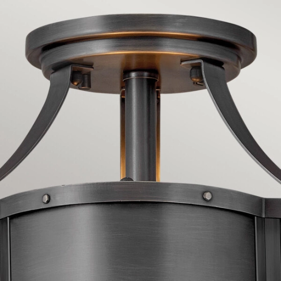 Półplafon Chance – 2 źródła światła – Czarny QN-CHANCE-SF-S-BLB Elstead Lighting
