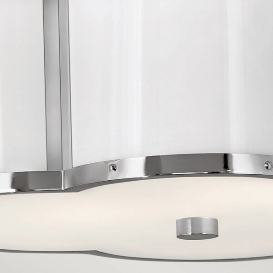 Półplafon Chance – 2 źródła światła – Biały/ Polerowany nikiel QN-CHANCE-SF-S-PN Elstead Lighting