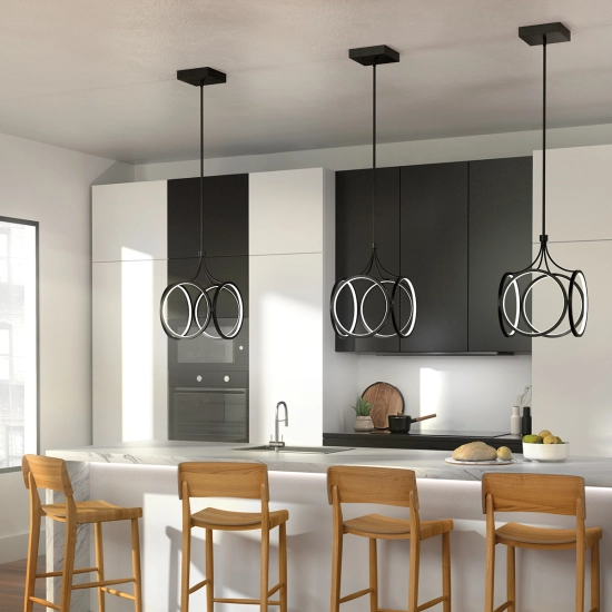 Lampa wisząca LED Ciri – Matowa czerń QN-CIRI-P-MBK Elstead Lighting