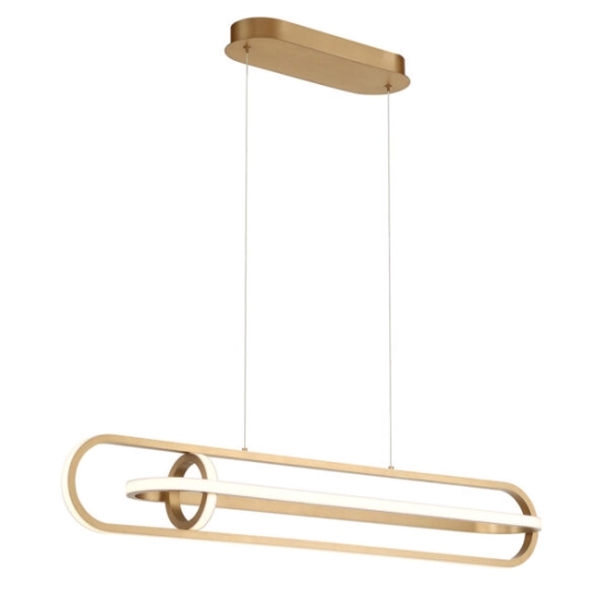 Lampa wyspowa Demark – Matowe złoto QN-DEMARK-LP-BG Elstead Lighting