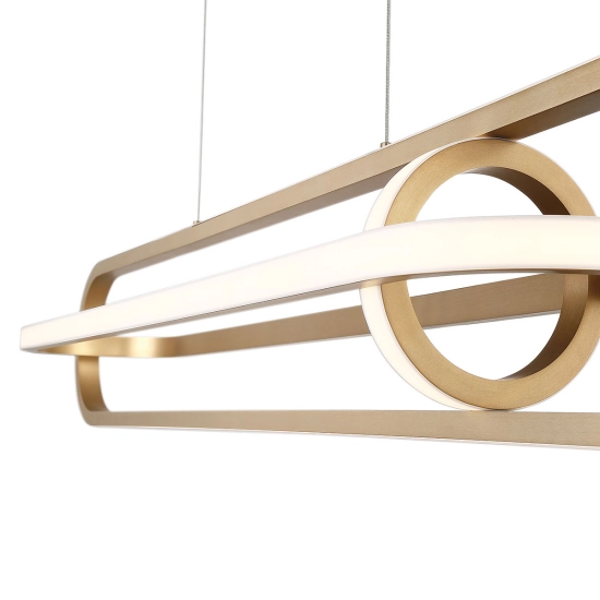 Lampa wyspowa Demark – Matowe złoto QN-DEMARK-LP-BG Elstead Lighting