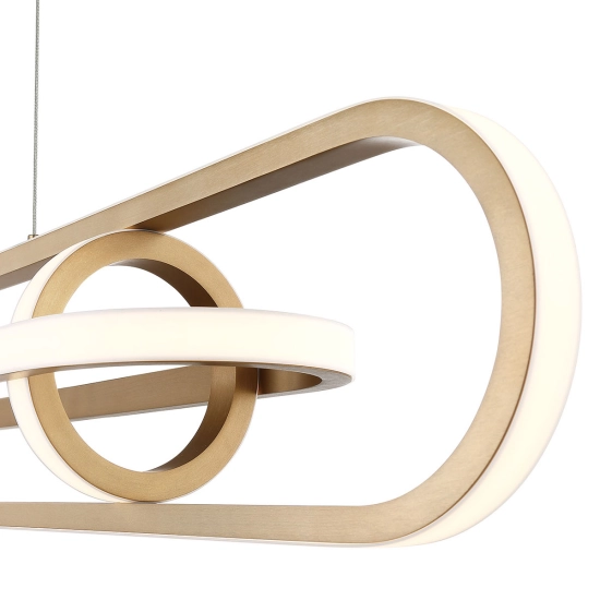 Lampa wyspowa Demark – Matowe złoto QN-DEMARK-LP-BG Elstead Lighting