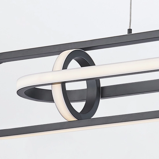Lampa wyspowa Demark – Matowa czerń QN-DEMARK-LP-BK Elstead Lighting