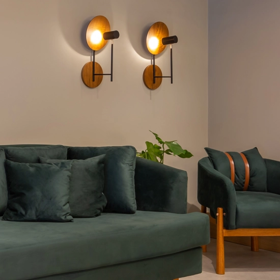Kinkiet Dot QN-DOT-WB1-TEAK Elstead Lighting