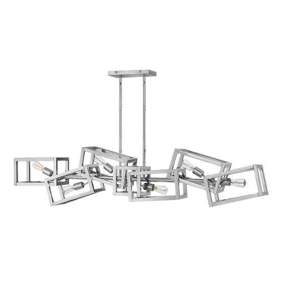 kinkiecik.pl Podłużna lampa wisząca Ensemble – 6 źródeł światła – Polerowany nikiel QN-ENSEMBLE6-PN Elstead Lighting