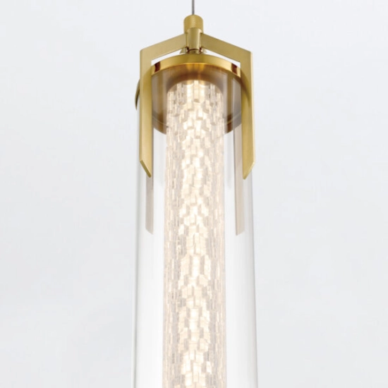 Lampa wisząca Espada – Złoty QN-ESPADA-1P-BG Elstead Lighting