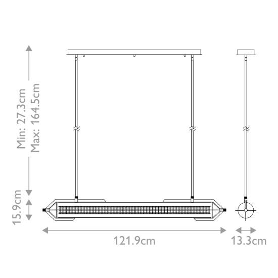 Lampa wyspowa Espada – Złoty QN-ESPADA-LP-BG Elstead Lighting