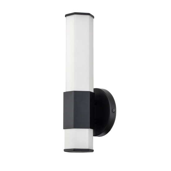 kinkiecik.pl Kinkiet LED Facet – Matowa czerń QN-FACET-LED1-BK-BATH Elstead Lighting