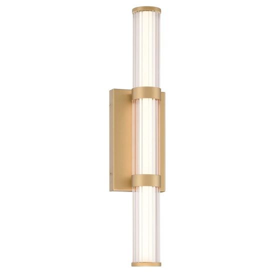 Średni kinkiet LED Fayton – Matowe złoto QN-FAYTON-M-BG Elstead Lighting