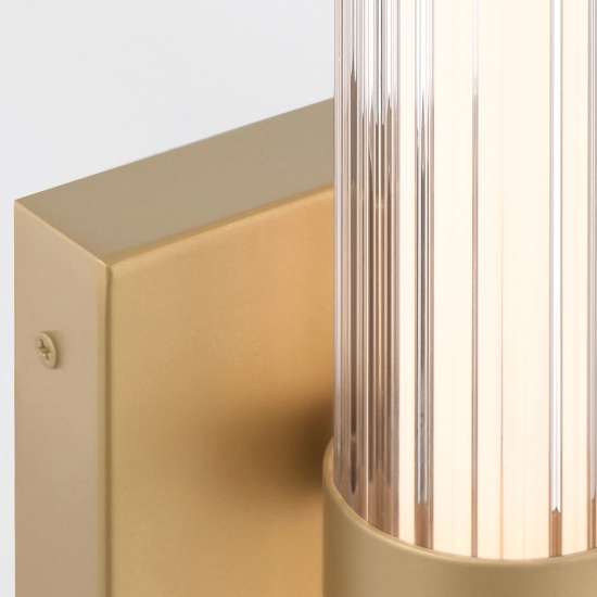 Mały kinkiet LED Fayton – Matowe złoto QN-FAYTON-S-BG Elstead Lighting