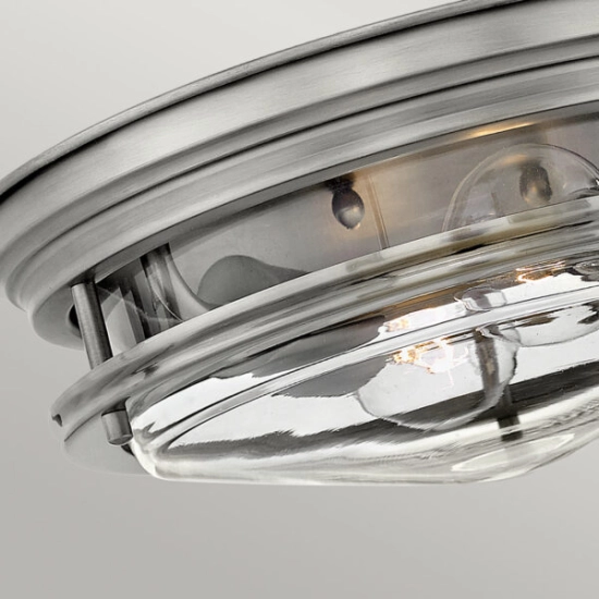 Plafon Hadrian – 2 źródła światła – Przezroczyste szkło – Antyczny nikiel QN-HADRIAN-FS-AN-CLEAR Elstead Lighting