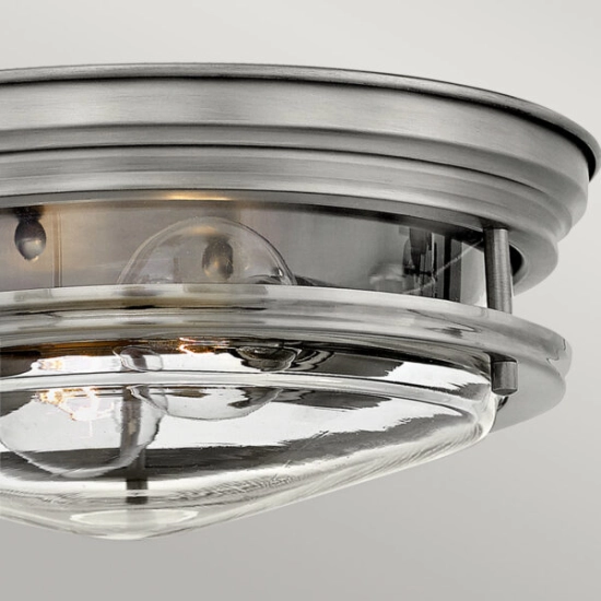 Plafon Hadrian – 2 źródła światła – Przezroczyste szkło – Antyczny nikiel QN-HADRIAN-FS-AN-CLEAR Elstead Lighting