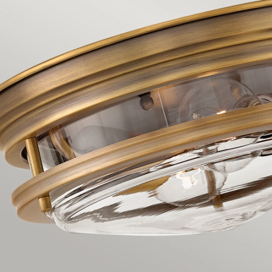 Plafon Hadrian – 2 źródła światła – Przezroczyste szkło – Szczotkowany brąz QN-HADRIAN-FS-BR-CLEAR Elstead Lighting