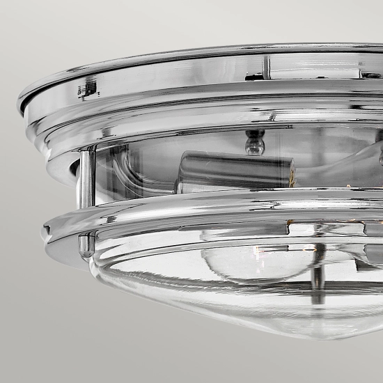 Plafon Hadrian – 2 źródła światła – Przezroczyste szkło – Chrom QN-HADRIAN-FS-CM-CLEAR Elstead Lighting
