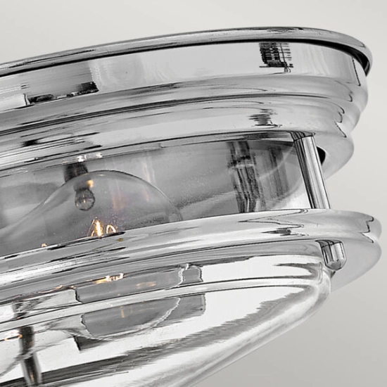Plafon Hadrian – 2 źródła światła – Przezroczyste szkło – Chrom QN-HADRIAN-FS-CM-CLEAR Elstead Lighting