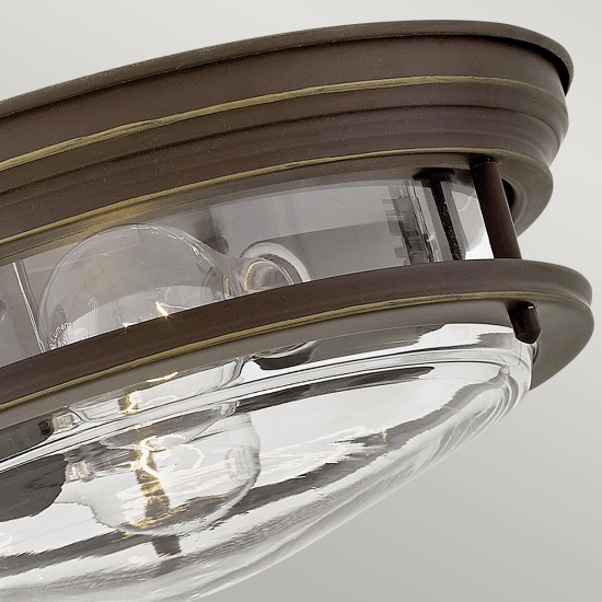 Plafon Hadrian – 2 źródła światła – Przezroczyste szkło – Olejowany brąz QN-HADRIAN-FS-OZ-CLEAR Elstead Lighting