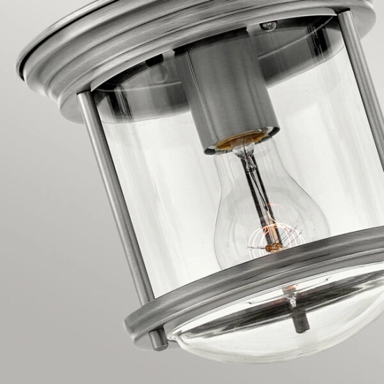 Plafon Hadrian – 1 źródło światła – Przezroczyste szkło – Antyczny nikiel QN-HADRIAN-MINI-F-AN-CLEAR Elstead Lighting