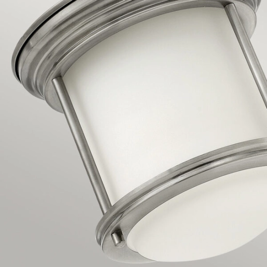 Plafon Hadrian – 1 źródło światła – Opalowe szkło – Antyczny nikiel QN-HADRIAN-MINI-F-AN-OPAL Elstead Lighting