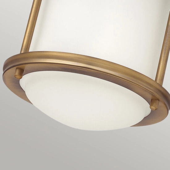 Plafon Hadrian – 1 źródło światła – Szkło opalowe – Szczotkowany brąz QN-HADRIAN-MINI-F-BR-OPAL Elstead Lighting