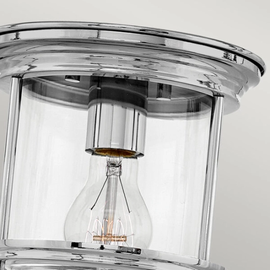 Plafon Hadrian – 1 źródło światła – Przezroczyste szkło – Chrom QN-HADRIAN-MINI-F-CM-CLEAR Elstead Lighting