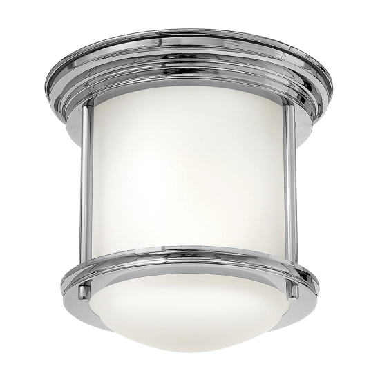 kinkiecik.pl Plafon Hadrian – 1 źródło światła – Szkło opalowe – Chrom QN-HADRIAN-MINI-F-CM-OPAL Elstead Lighting