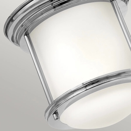 Plafon Hadrian – 1 źródło światła – Szkło opalowe – Chrom QN-HADRIAN-MINI-F-CM-OPAL Elstead Lighting