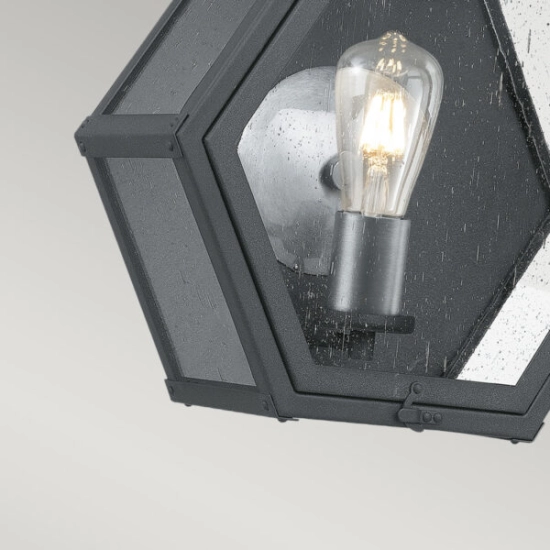 Średni kinkiet Heath – 1 źródło światła – Cętkowana czerń QN-HEATH-M-MB Elstead Lighting