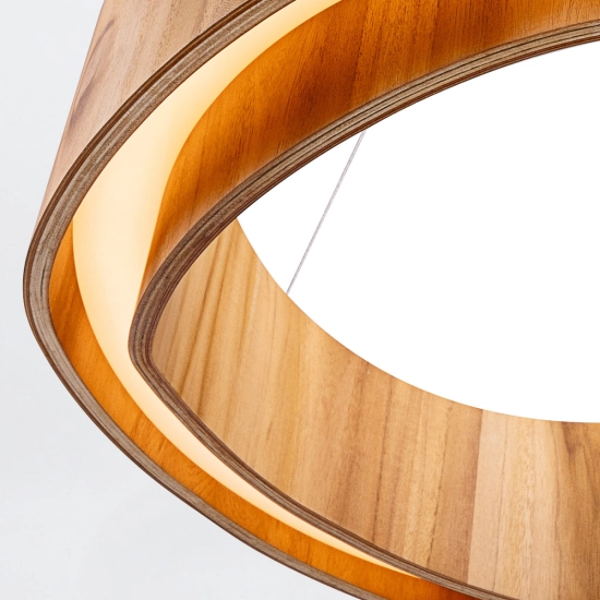 Średnia lampa wisząca LED Horizon QN-HORIZON-RING-LED-60-TEAK Elstead Lighting