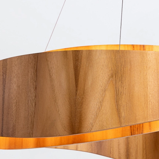 Duża lampa wisząca LED Horizon QN-HORIZON-RING-LED-80-TEAK Elstead Lighting