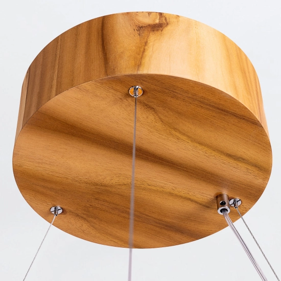 Duża lampa wisząca LED Horizon QN-HORIZON-RING-LED-80-TEAK Elstead Lighting