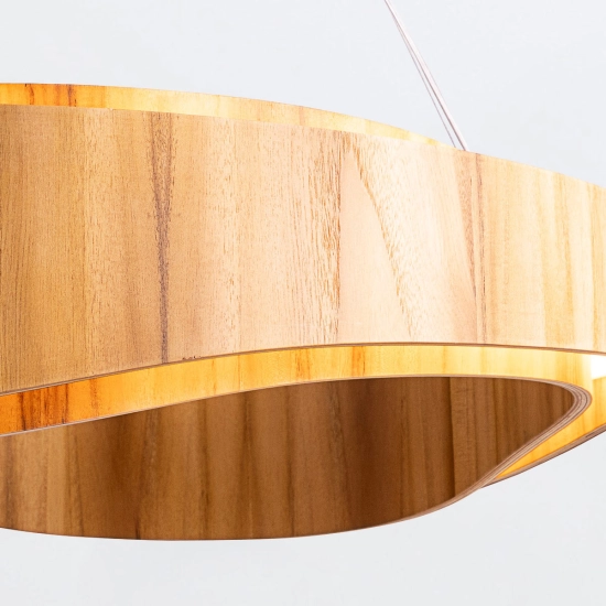 Duża lampa wisząca LED Horizon QN-HORIZON-RING-LED-80-TEAK Elstead Lighting