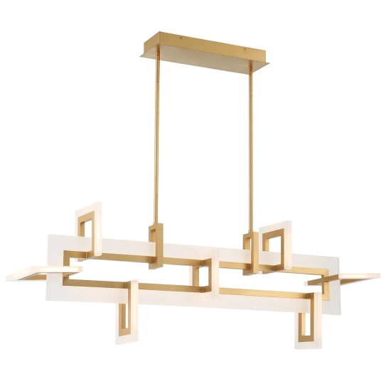 Średnia lampa wyspowa Inizio – Matowe złoto QN-INIZIO-LP-M-BG Elstead Lighting