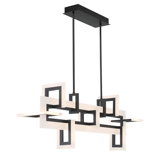 Średnia lampa wyspowa Inizio – Matowa czerń QN-INIZIO-LP-M-BK Elstead Lighting