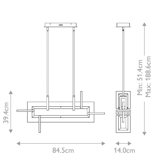 Mała lampa wyspowa Inizio – Matowa czerń QN-INIZIO-LP-S-BK Elstead Lighting