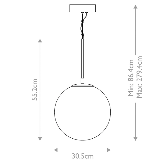 Średnia lampa wisząca Kepler – 1 źródło światła QN-KEPLER-1P-M-BG Elstead Lighting